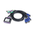 Aten CS64A PS/2 VGA/Audio Cable KVM 1.8m Switch | 3mth Wty